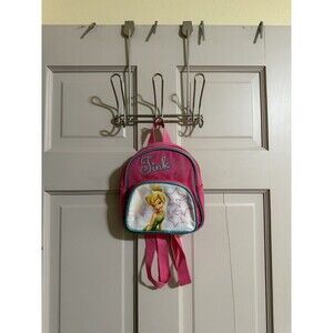 Girls Pink Tinker-bell Tink Disney Fairies Backpack